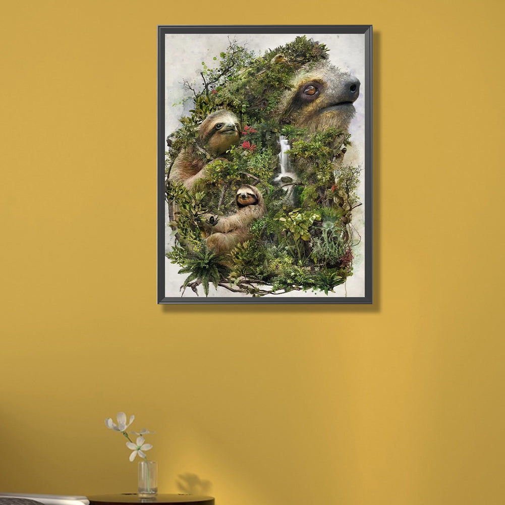 Sloth - Full Round AB Drill Diamond Painting 40*55CM