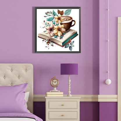Books And Coffee - Full Round Drill Diamond Painting 40*40CM