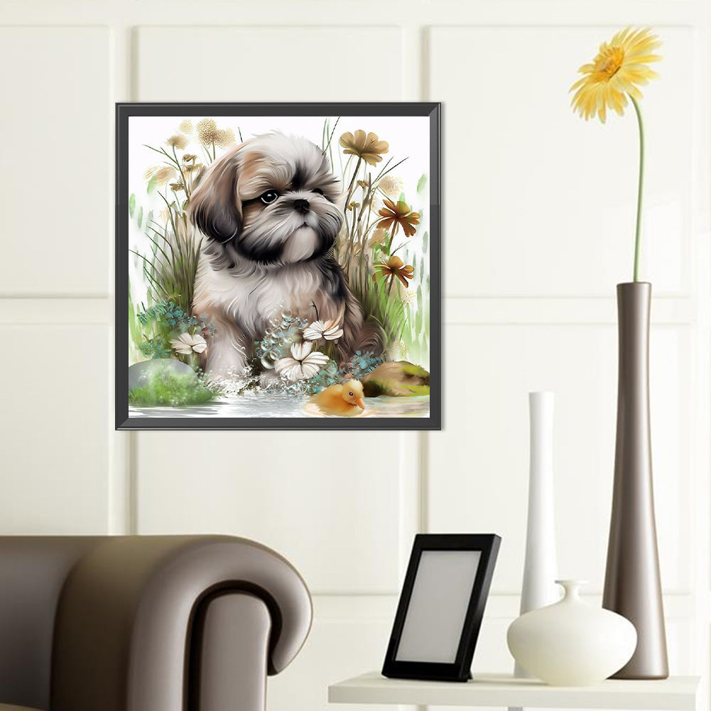 Bichon Frise - Full Round Drill Diamond Painting 40*40CM