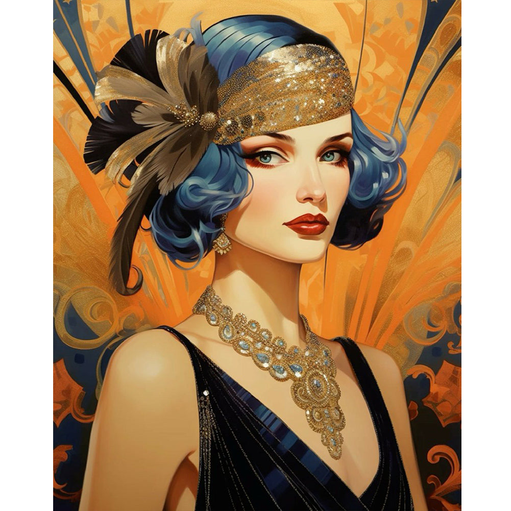 Charming Woman - Full Round Drill Diamond Painting 40*50CM