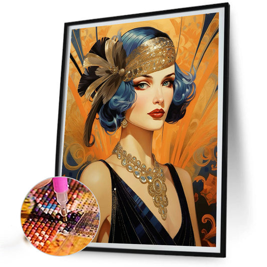 Charming Woman - Full Round Drill Diamond Painting 40*50CM