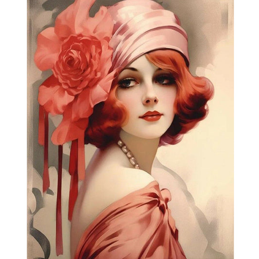 Charming Woman - Full Round Drill Diamond Painting 40*50CM