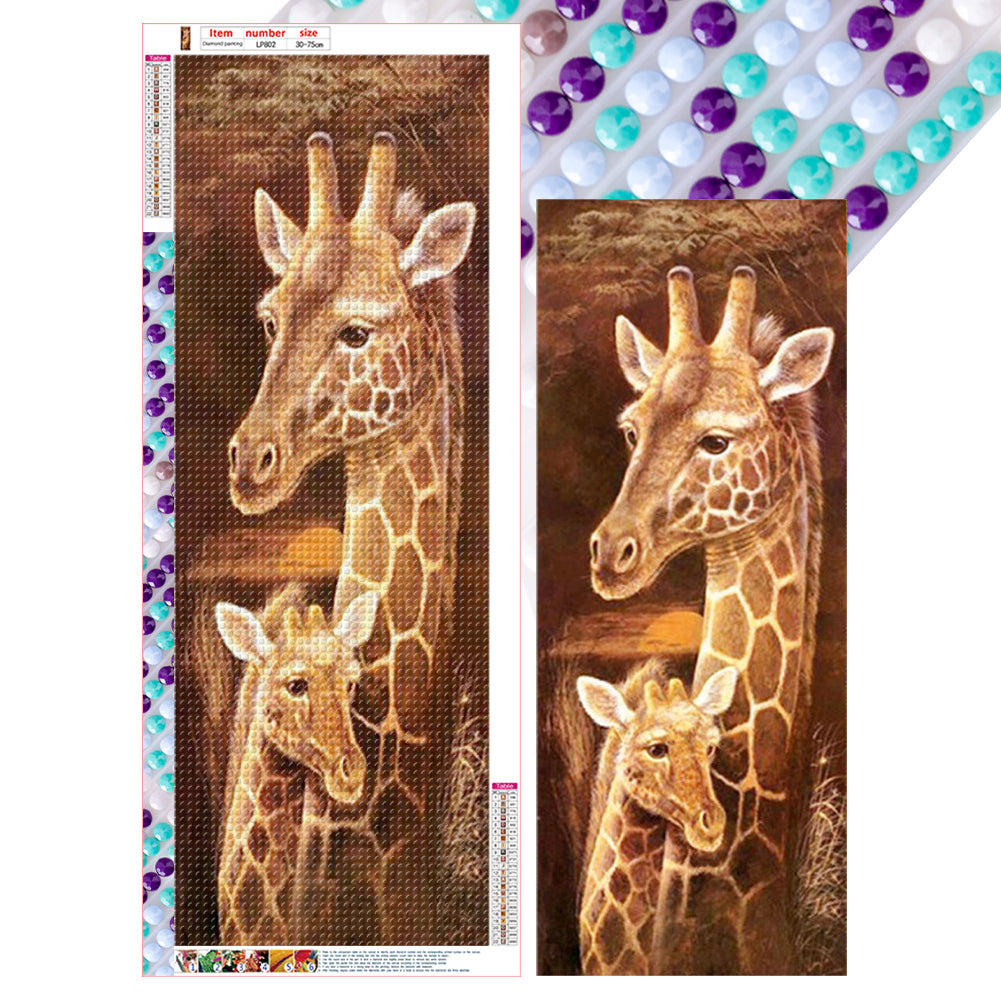 Giraffe - Full Round Drill Diamond Painting 30*75CM