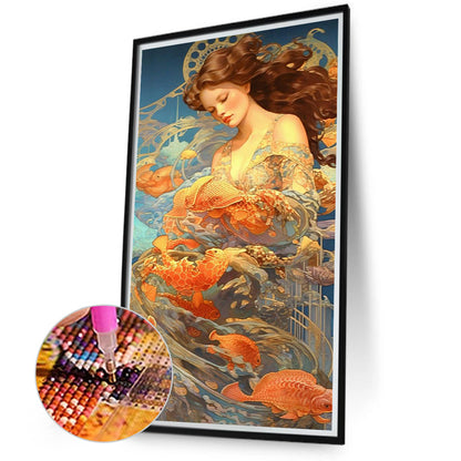 Woman - Full Round Drill Diamond Painting 40*70CM