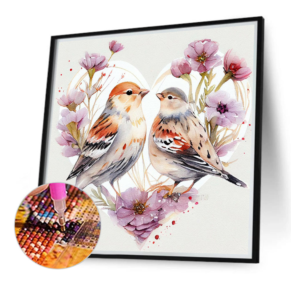 Love Sparrow - Full Round Drill Diamond Painting 40*40CM
