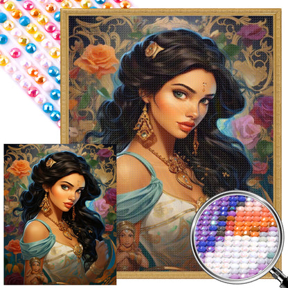 Brunette Beauty - Full Round AB Drill Diamond Painting 40*50CM