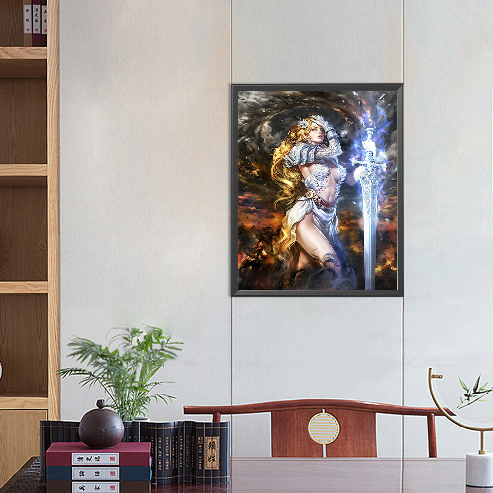 Warrior Goddess - Full Round Drill Diamond Painting 40*50CM