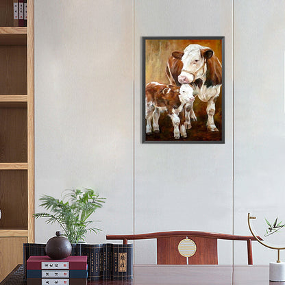 Cow Shed - Full Round AB Drill Diamond Painting 30*40CM