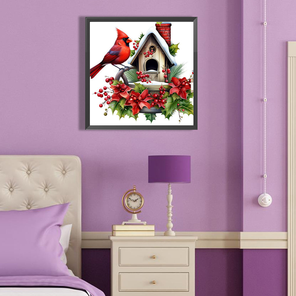 Nordic Cardinal - Full Round Drill Diamond Painting 40*40CM
