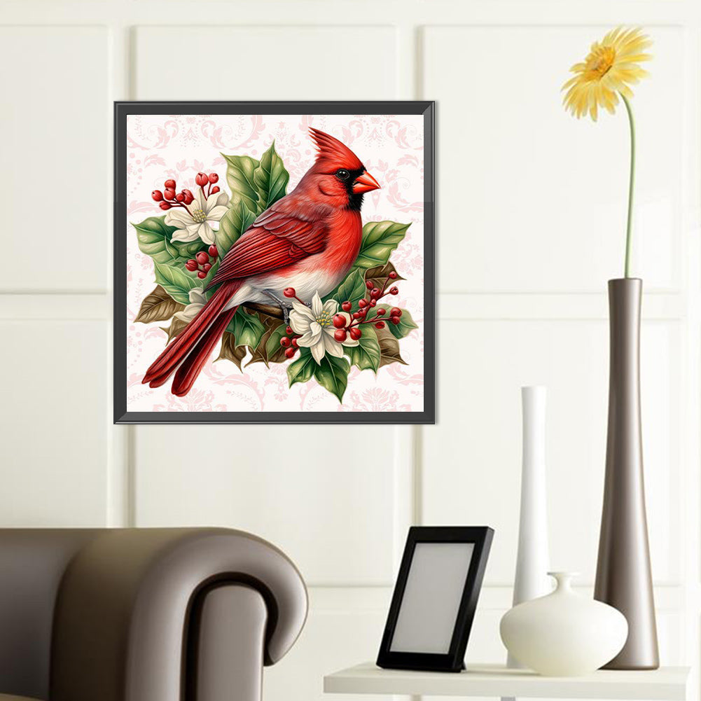 Nordic Cardinal - Full Round Drill Diamond Painting 40*40CM