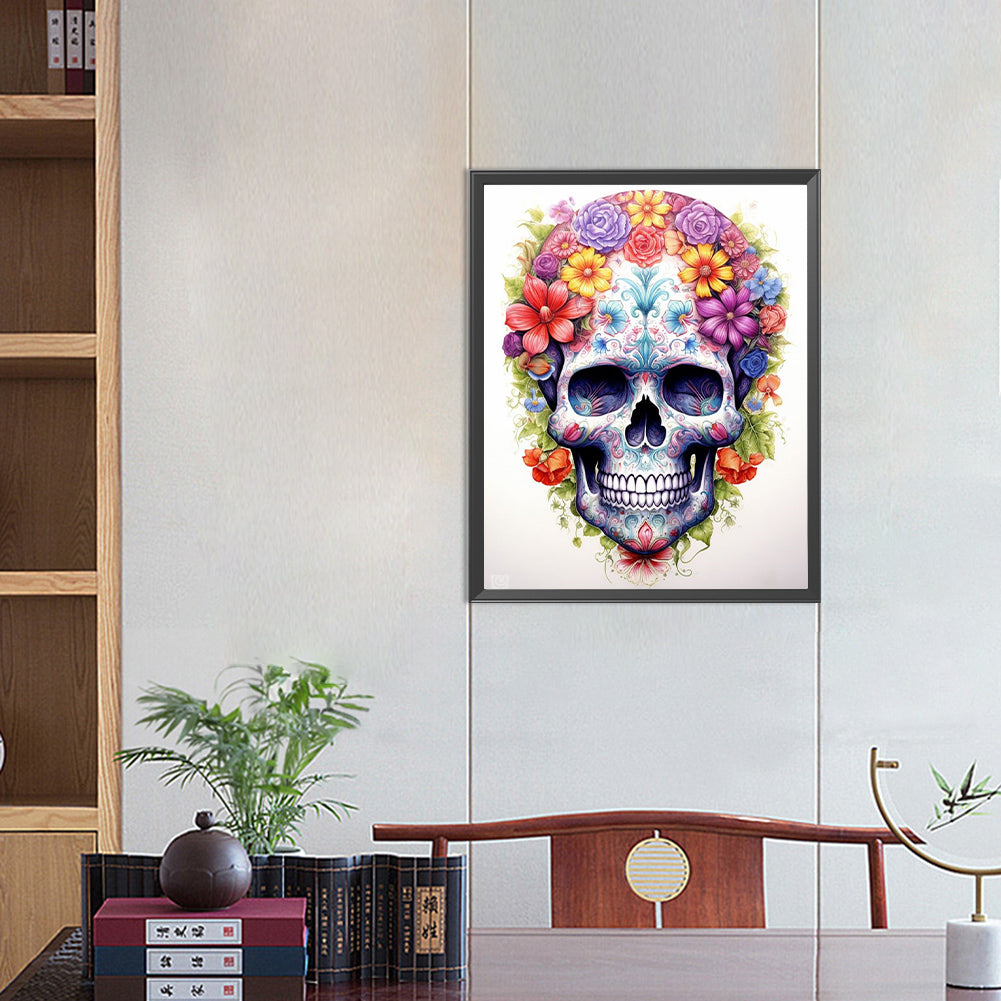 Skull - Full Round Drill Diamond Painting 40*50CM