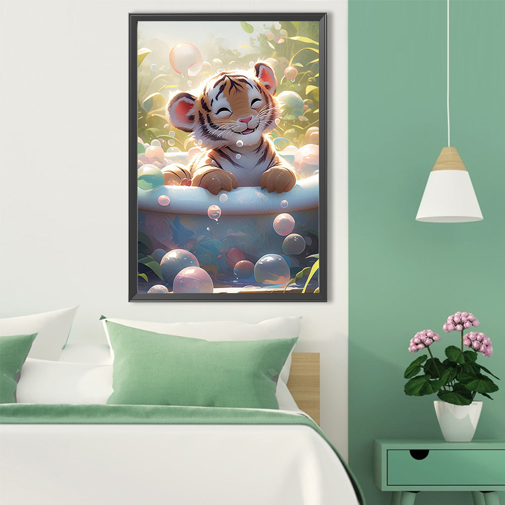 Happy Tiger - Full Square Drill Diamond Painting 40*60CM