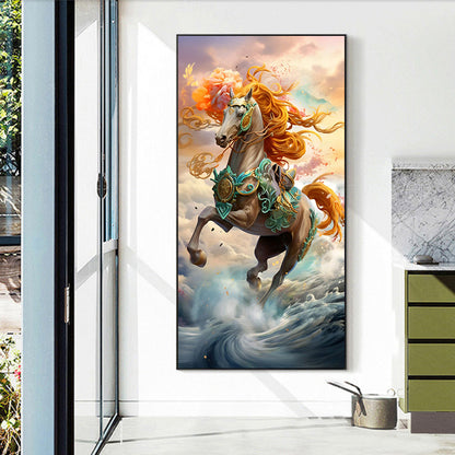 The Horse That Rides On The Clouds And Mist - Full Round Drill Diamond Painting 40*70CM
