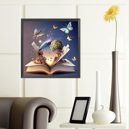 Book World - Full Round Drill Diamond Painting 40*40CM