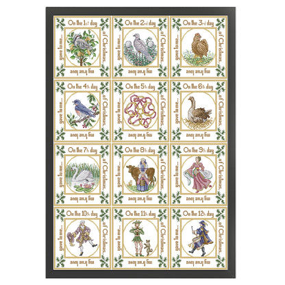 Twelfth Day Of Christmas - 14CT Stamped Cross Stitch 64*82CM(Joy Sunday)