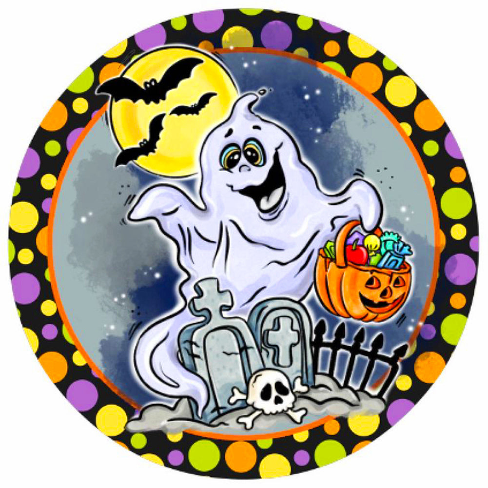 Halloween Cute Ghost - Full Round Drill Diamond Painting 40*40CM