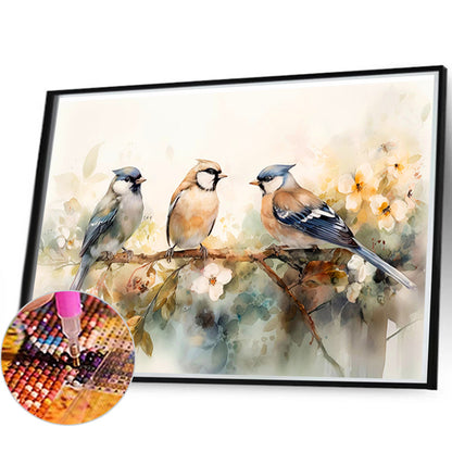 Beautiful Bird Flying On The Branch - Full Round Drill Diamond Painting 40*60CM