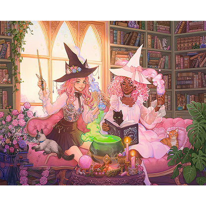 Gathering Of Little Witches - Full Round Drill Diamond Painting 50*40CM