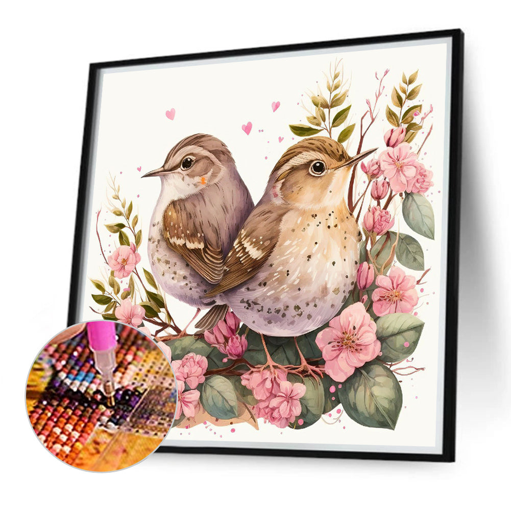 Flowers And Birds - Full Round Drill Diamond Painting 40*40CM