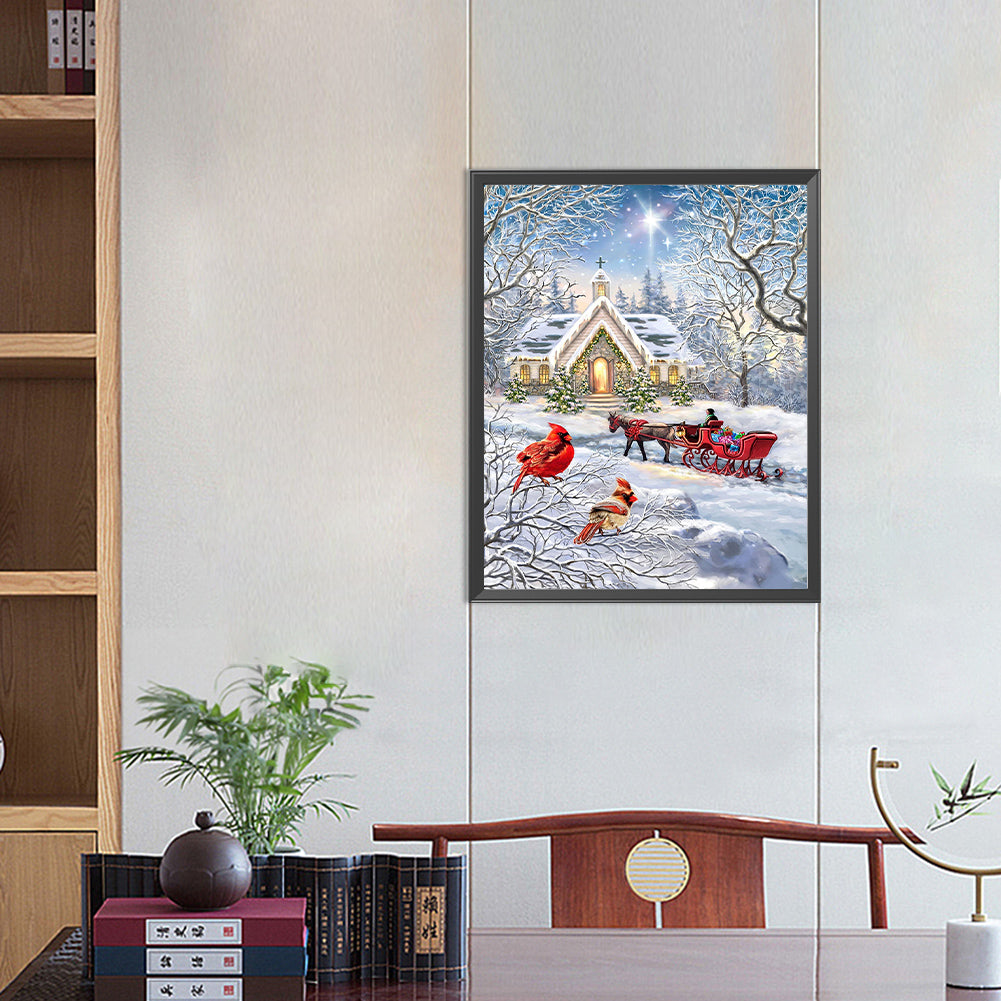 Snow Outside - Full Round Drill Diamond Painting 40*50CM