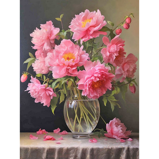 Flowers - Full Round Drill Diamond Painting 30*40CM