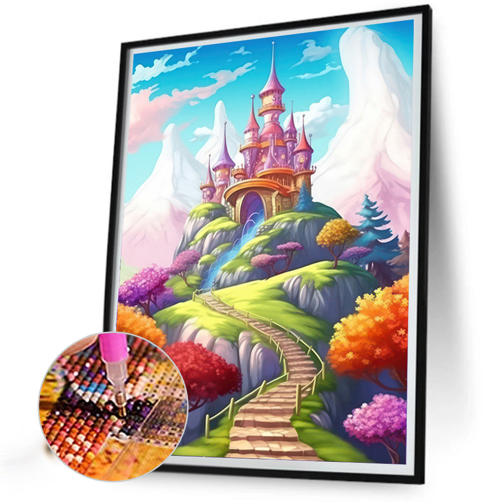 Castle - Full AB Dril Round Diamond Painting 40*50CM