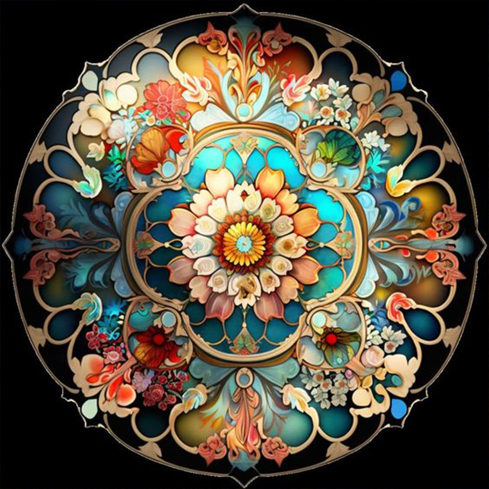 Glass Kaleidoscope - Full Round Drill Diamond Painting 30*30CM