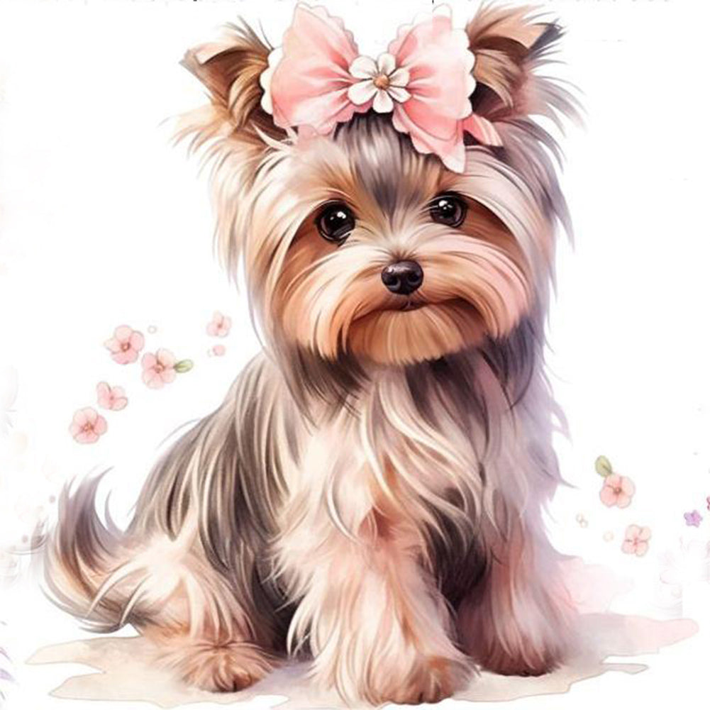 Yorkshire Puppy - Full Round Drill Diamond Painting 30*30CM