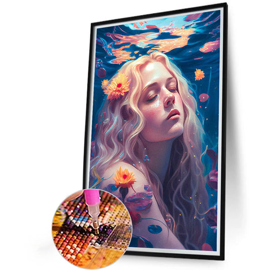 Underwater Girl - Full Round Drill Diamond Painting 40*60CM