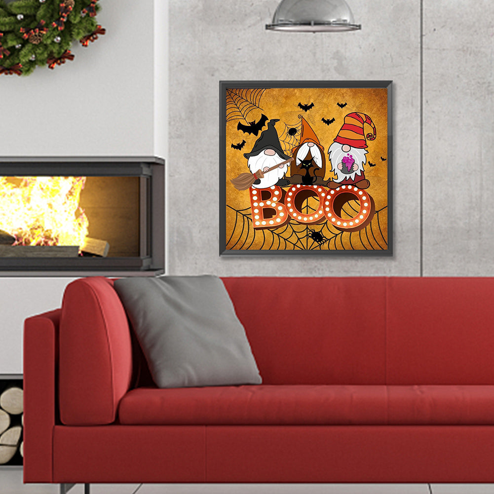 Halloween Gnome - Full Round Drill Diamond Painting 30*30CM