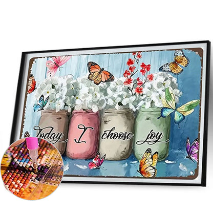 Vintage Wood Board Pictorial - Full Round Drill Diamond Painting 60*40CM
