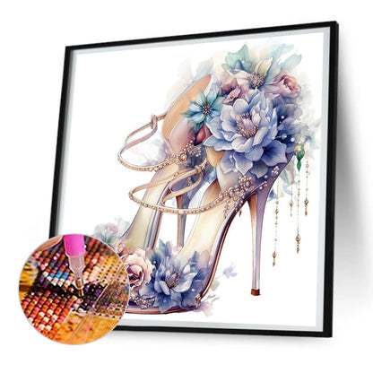 Flower High Heels - Full Round Drill Diamond Painting 30*30CM