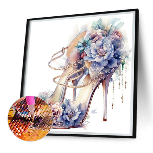 Flower High Heels - Full Round Drill Diamond Painting 30*30CM