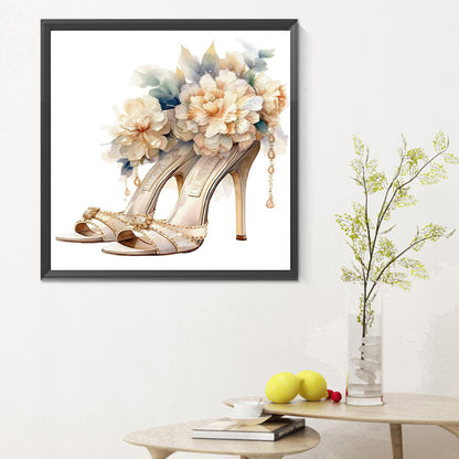 Flower High Heels - Full Round Drill Diamond Painting 30*30CM