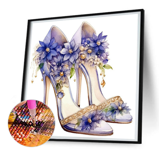 Flower High Heels - Full Round Drill Diamond Painting 30*30CM