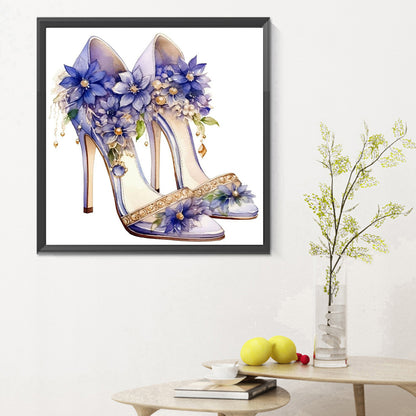 Flower High Heels - Full Round Drill Diamond Painting 30*30CM