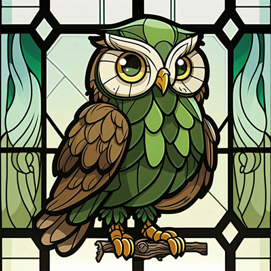 Owl - Full Round Drill Diamond Painting 30*30CM