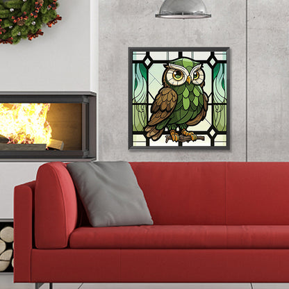 Owl - Full Round Drill Diamond Painting 30*30CM