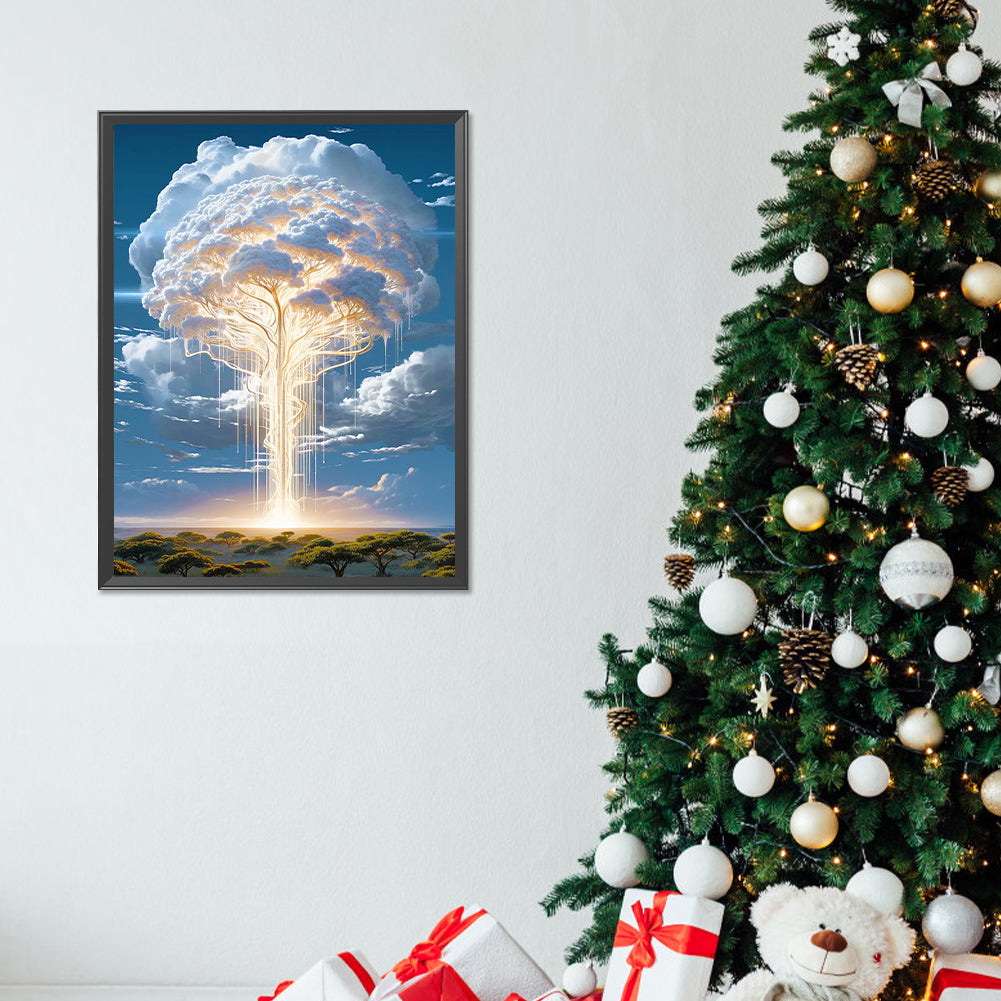 Tree Of Clouds - Full Round Drill Diamond Painting 30*40CM
