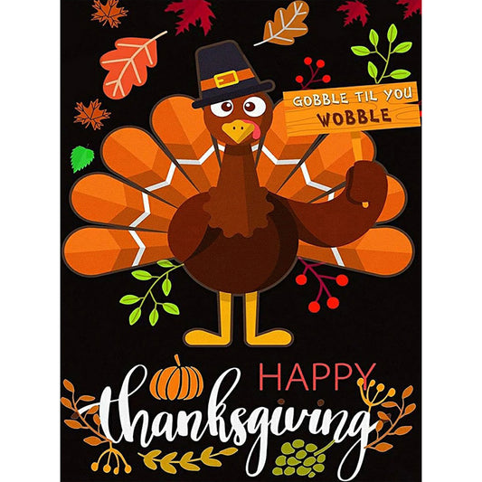 Thanksgiving Turkey - Full Round Drill Diamond Painting 30*40CM