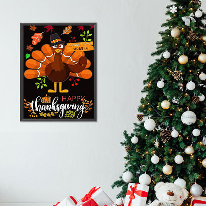 Thanksgiving Turkey - Full Round Drill Diamond Painting 30*40CM