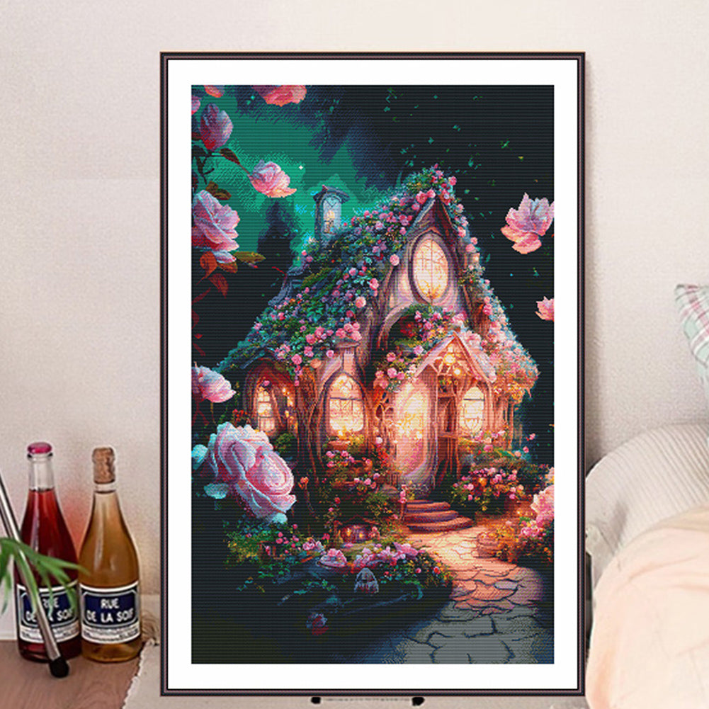 Dream Greenhouse - 16CT Stamped Cross Stitch 55*80CM(Spring)