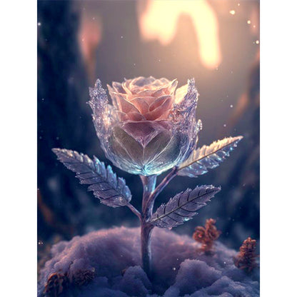 Glazed Crystal Flower - Full Round Drill Diamond Painting 30*40CM