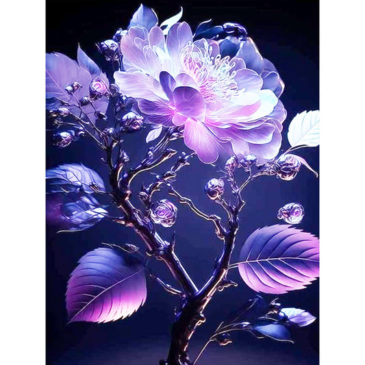 Glazed Crystal Flower - Full Round Drill Diamond Painting 30*40CM