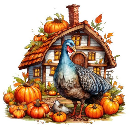 Thanksgiving Turkey - Full Round Drill Diamond Painting 30*30CM