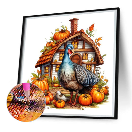 Thanksgiving Turkey - Full Round Drill Diamond Painting 30*30CM