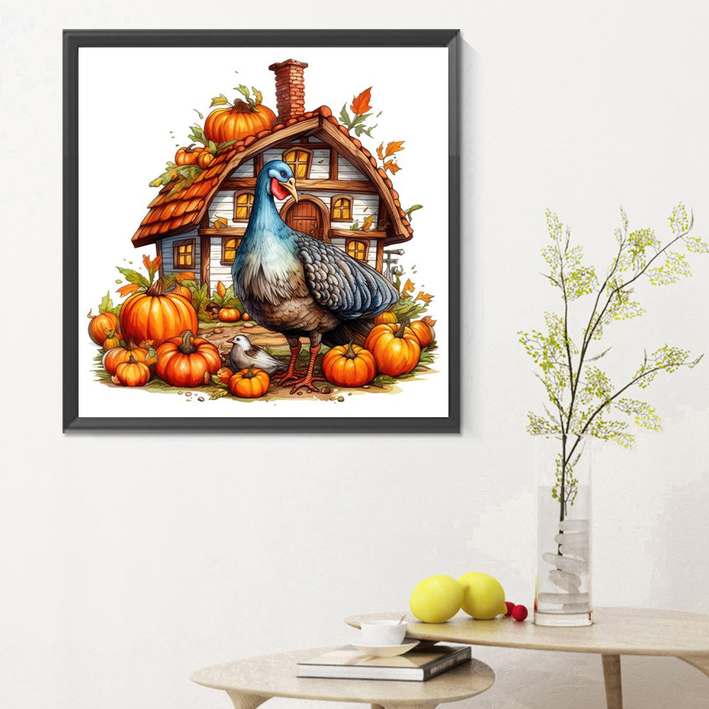 Thanksgiving Turkey - Full Round Drill Diamond Painting 30*30CM
