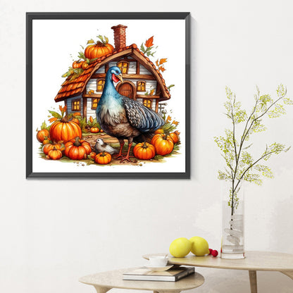 Thanksgiving Turkey - Full Round Drill Diamond Painting 30*30CM