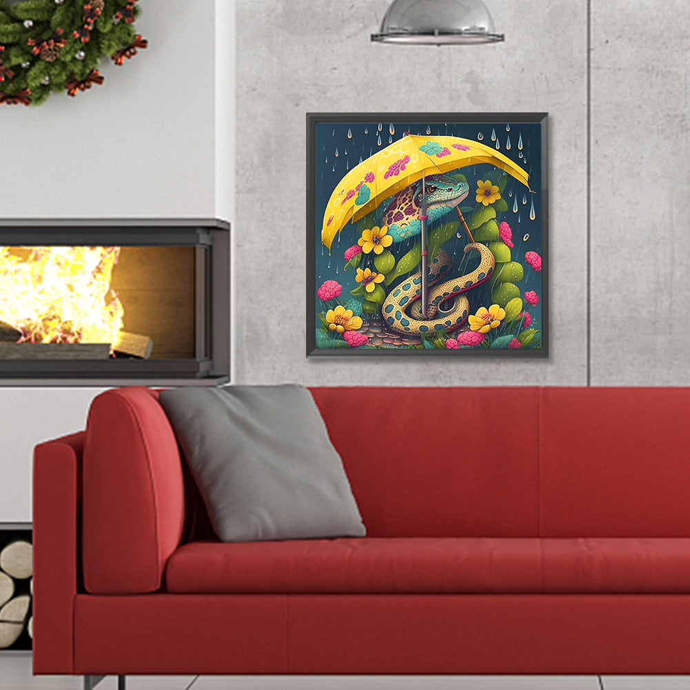 Umbrella Animal Snake - Full Round Drill Diamond Painting 30*30CM