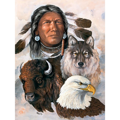 Indian - Full Round Drill Diamond Painting 30*40CM